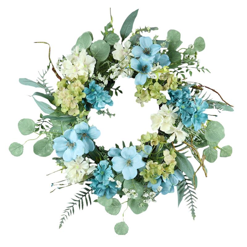 Blue Floral Wreath