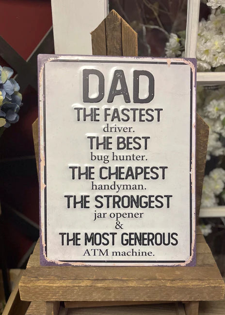 Dad Metal Sign