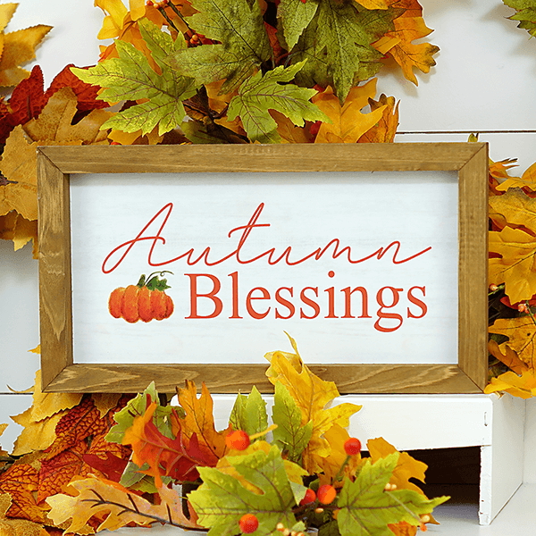 Autumn Blessings Framed Sign