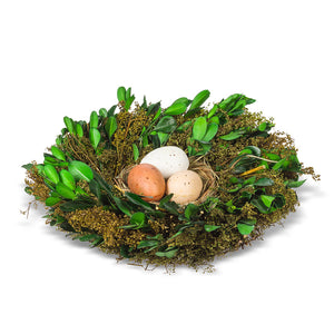 Boxwood Nest w/Eggs
