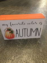 Load image into Gallery viewer, My Favorite Fall Box Sign (2 designs)
