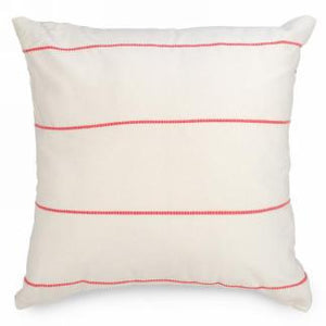 White Coral Stripe Cushion