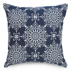 Blue Floral Motif Cushion