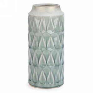 Aqua Textured Vase 12"