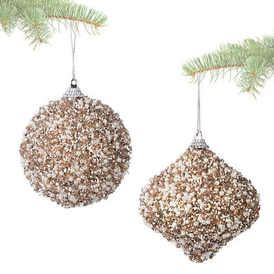 Glitter & Bead Ball Tree Ornament