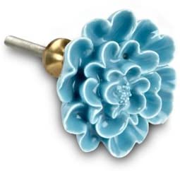 Turquoise Flower Knob